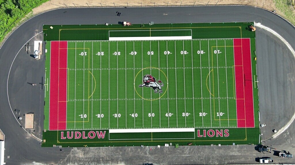 The Town of Ludlow and Ludlow Public Schools are inviting the community to attend a celebration at the new Ludlow High School athletic complex, which features a new synthetic turf field. (Photo Courtesy Ludlow Public Schools).