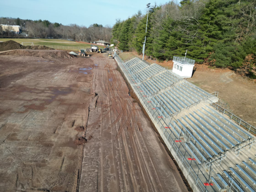 The Ludlow High School athletic complex while under construction. (Photo Courtesy Ludlow Public Schools)